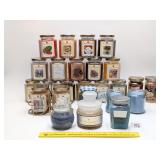 Group of candles, mostly Home Interiors