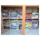 Group of VHS tapes, mostly children