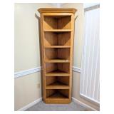 Oak Corner Shelving Unit; measures approx. 28 in