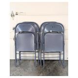(4) Metal folding chairs      Located in garage
