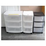 (3) Plastic drawer units      Located in garage