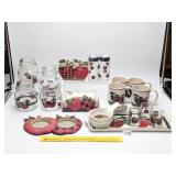 Group of apple dishes and accessories, some