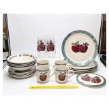 4-place setting Applejack dinnerware      Located
