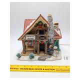Holiday Time Ceramic Christmas Village w/ Light: