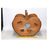 Wooden Heart-Shaped Basket          Located in