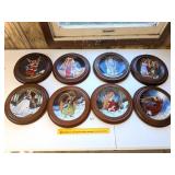 Group lot of decorative angel plates
