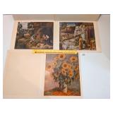 (3) Small paper prints         Located in