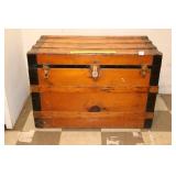 Vintage Wooden Trunk      Located in Basement