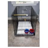 Wire Pet Crate w/ tray & cover, 22 1/2 in W x 35