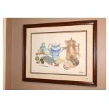 Framed Don Ensor Print "Yule Enjoy"; approx. 23