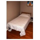 Twin Bed w/ wooden headboard; mattress will be