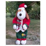 Standing Plush Christmas Dog         Located in