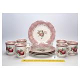 (4) Pfaltzgraff "Delicious" Pattern Dessert