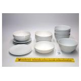 Group of White Ceramic Bowls & Plates