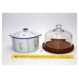Goodwood Teak Cheese Server & a Ceramic Butter