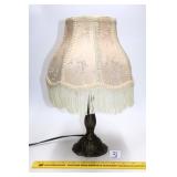 Small Table Lamp w/ Fabric Shade; approx. 14 1/2