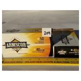 100 Rounds Armscor 40 Smith & Wesson 180 Grain