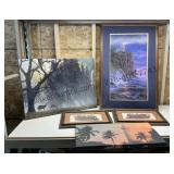 Light House, Train, & Deer Art Prints