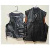 2 - Men's Leather Motorcycle Vests