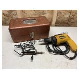 Drill, Soldering Iron, and Tool Box