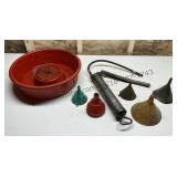 Oil Pan, Funnels, and Grease Gun