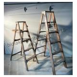 2 - Wooden Step Ladders