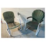 2 - Vintage Metal Outdoor Chairs