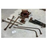 Receiver Hitch, Tire Wrenches, and Jacks