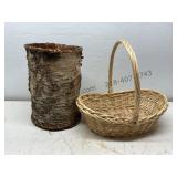 Birch Bark and Woven Baskets