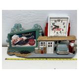 Vintage Coca Cola 'Garage Scene'Clock