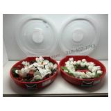 Seasonal Wreaths in Storage Containers Lot 2
