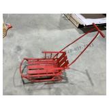 Vintage Push Handle Child's Sleigh