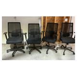 Set of 4 Mesh Back Office Chairs