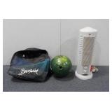 Soleus Air Heater, Bowling Ball W/ Bag