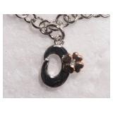 Sterling Silver Clover Drop Bracelet