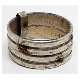 Two Silver Bands; Grams; 7.3 Grams; Size 7