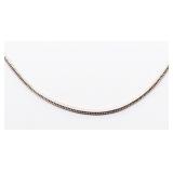 18 Inch Silver Rope Necklace; 3.9 Grams