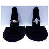 (2) Womens Colored Rings