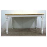 Light Oak Table with White Legs