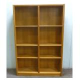 6-Shelf Adjustable Light Oak Bookcase