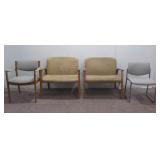 (4) Waiting Room Chairs (2) Matching