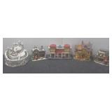 (5) Christmas Villages (Fountain, Bakery & More)