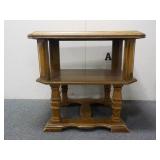 Solid Wood & Wicker Table