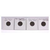 (4) Indian Head Cent Coins