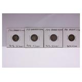 (4) Silver Barber Dimes