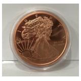 2oz. .999 Fine Copper Walking Liberty Eagle Coin