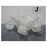 Punch Bowl Set W/  (8) Cups