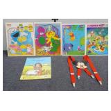 Vintage Puzzles and Kids Mickey Mouse Suspenders