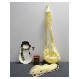 Hanging Plant Holder, Snowman Platter, and More