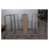 (3) Rolling Metal Display Racks